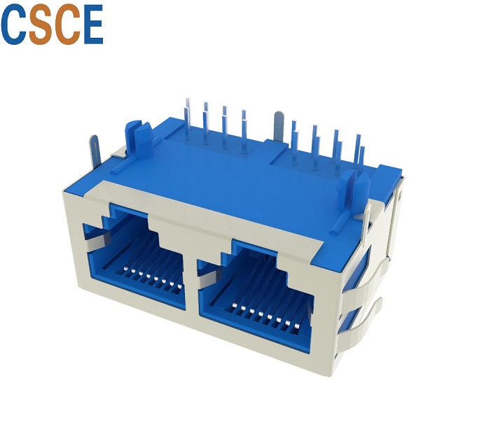 5921S 8P8C 1*2 EMI Flat Pin