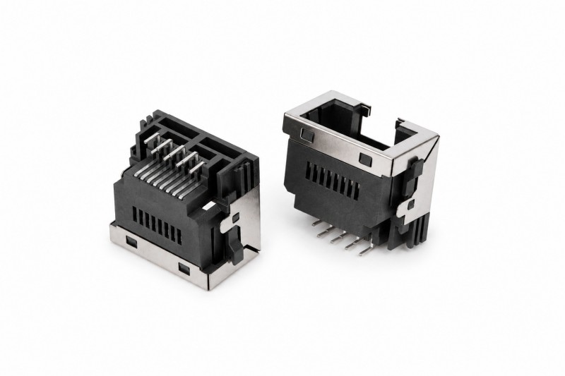RJ45 9.8H Sink‑plate 2.95 DIP with LED