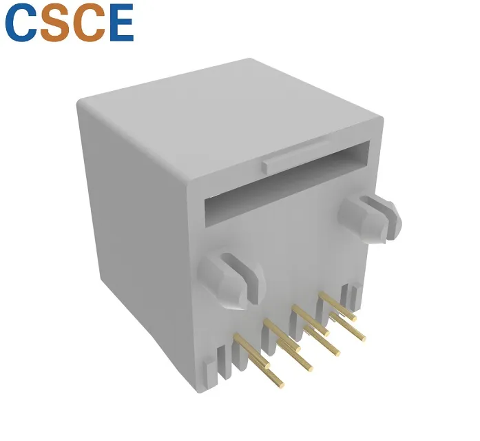 Top Entry 8p RJ45 PCB Connector Modular PCB Jack with Short Body(pic3) Top Entry 8p RJ45 PCB Connector Modular PCB Jack with Short Body