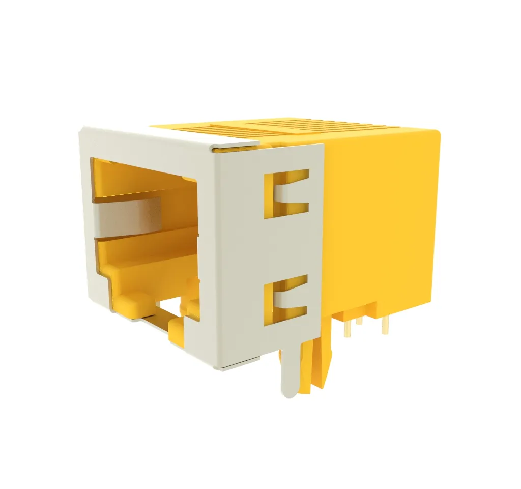 Side Entry Tab Down 8p RJ45 Modular PCB Jack with Half Shield(pic1) Side Entry Tab Down 8p RJ45 Modular PCB Jack with Half Shield