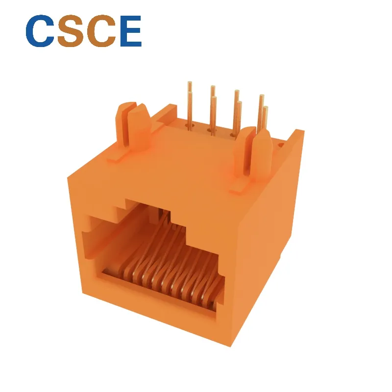 Side Entry Tab Down 8p RJ45 PCB Connector Socket