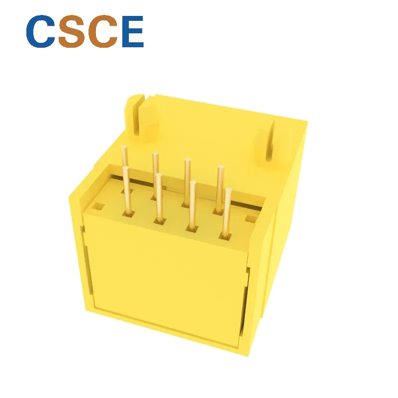 Unshield Side Entry Tab Down 8p RJ45 Modular PCB Jack